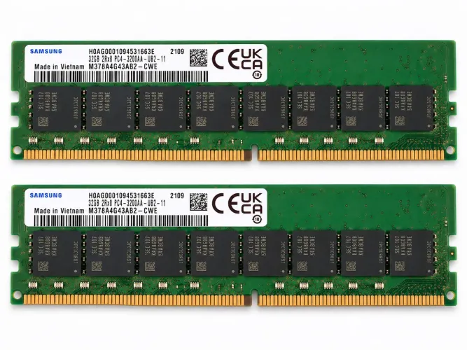 MEMÓRIA RAM SAMSUNG 32GB DDR4 3200MHz - ORIGINAL!