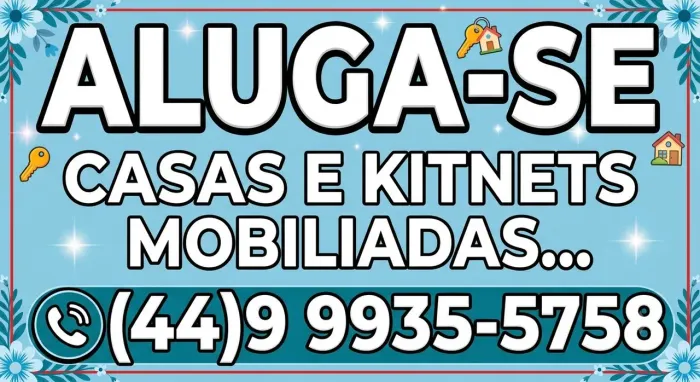 Aluga-se casas e kitnets mobiliadas em Guaira Paraná direto com o proprietário