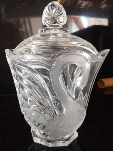 Bomboniere de cristal alemão hofbauer linha cisne