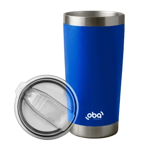 Copo Térmico Inox 591ml Com Tampa e Abridor Mantém Gelado 24h