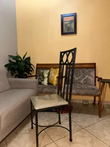 Conjunto com 4 Cadeiras de Ferro Tubular Artesanal - Excelente Estado