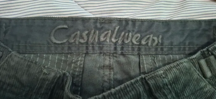 Calça Cargo Veludo Cotelê Tamanho 40 Cor Café