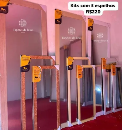 Kit com 3 espelhos