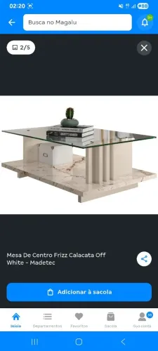 Mesa de centro frizz de vidro em ótimo estado de conservação vendendo porque sem uso