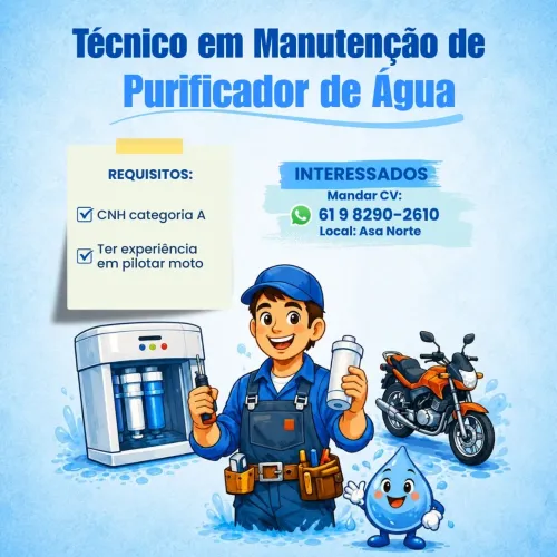 Técnico em manutenção de filtros de água 