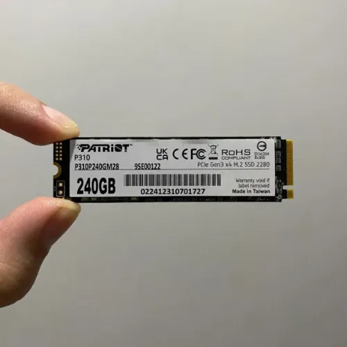 SSD NVMe 240GB Patriot P310 M.2 2280 com Leitura de até 1700Mb/s e Gravação de até 1000Mb/