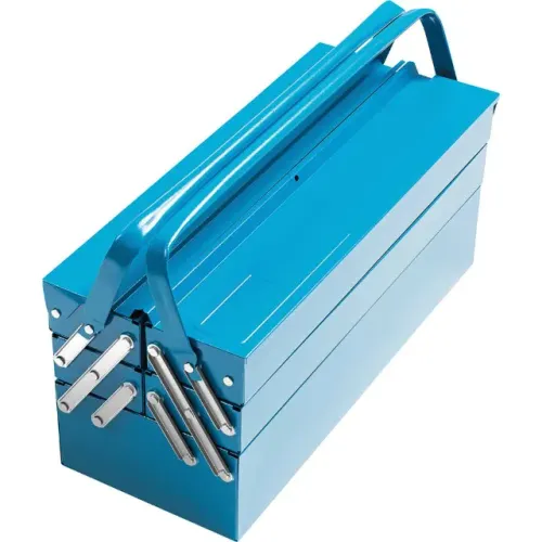 Caixa metálica sanfonada para ferramentas, com 5 gavetas, 500,0 mm x 200,0 mm x 215,0 mm,