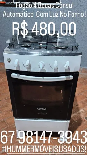 Vende - Se Fogão 4 Bocas Cônsul Automático Com Luz No Forno !