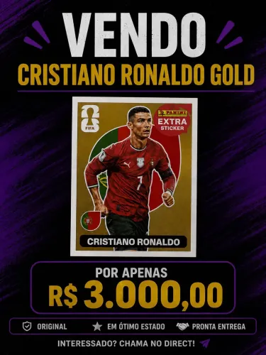 FIGURINHA GOLD CR7 ORIGINAL