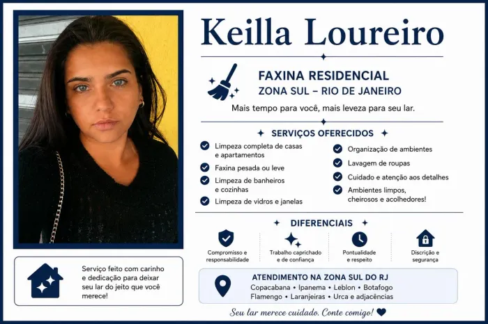 Faxina serviços domésticos 