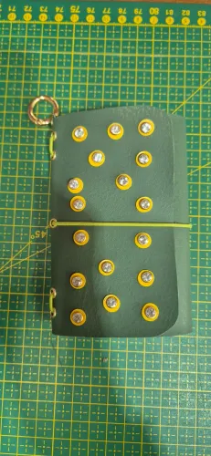 Mini journal verde e amarelo
