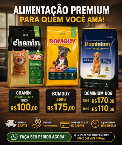 Ração entrega grátis 