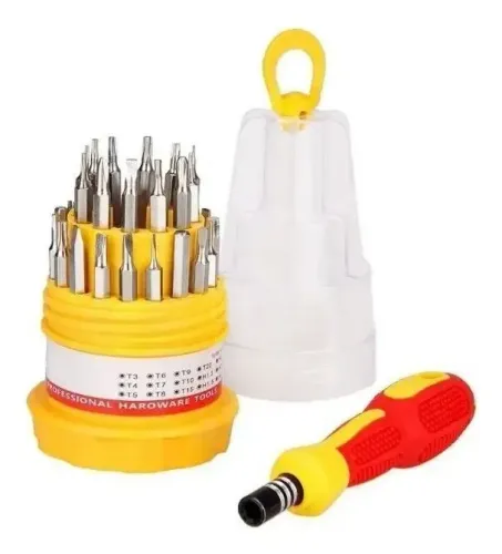 Kit Jogo De Chave Precisão 31 Peças Fenda Philips Torx Alen