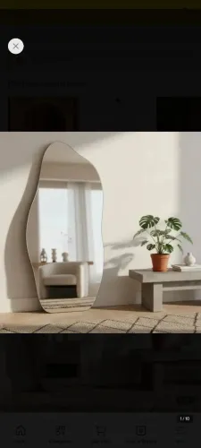 Espelho Lopazzi Orgânico 90 E 70cm Retrô Quarto Closet Casa
