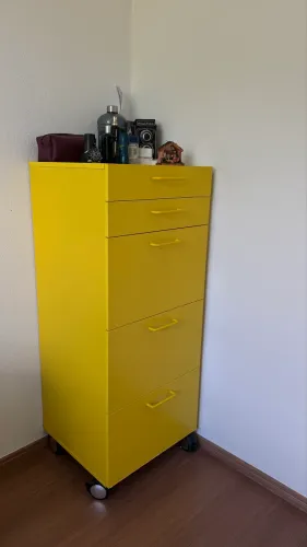 MÓVEL EM AÇO 5 GAVETAS COM TRANCA FUNCIONAL E DECORATIVO 