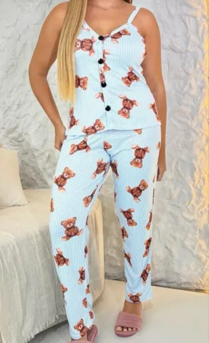 Pijama inverno ursinho listras