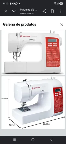 Maquina de costura singer modelo SC220 nova na caixa