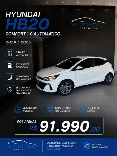 Hyundai HB20 Comfort Plus 1.0 TB Flex 12V Aut. 2025