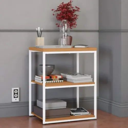Mesa de canto estante escritorio linha moderna