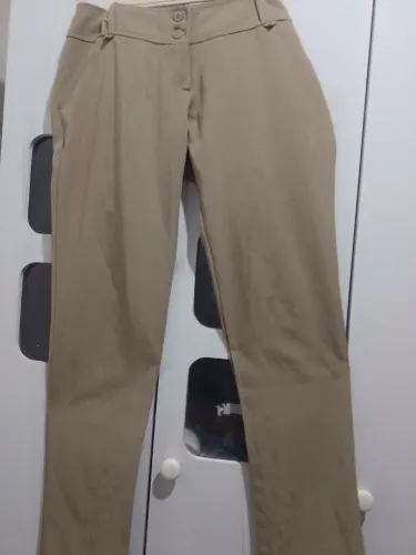 Calça Social Feminina Bege/Caqui Tam 38/40 Skinny Cintura Baixa Ótimo Estado Fortaleza CE