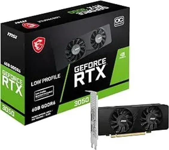 Placa de Vídeo RTX 3050 6GB GDDR6 MSI LP OC 96 Bits Low Profile
