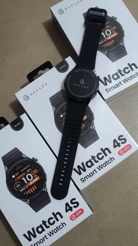 Smartwatch GPS integrado Compartilha Strava Haylou 4S Corrida Ciclismo 