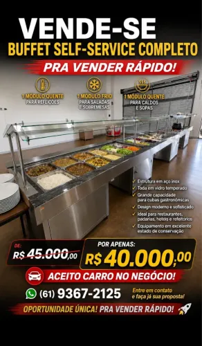 Vende-se estufa buffet self-service
