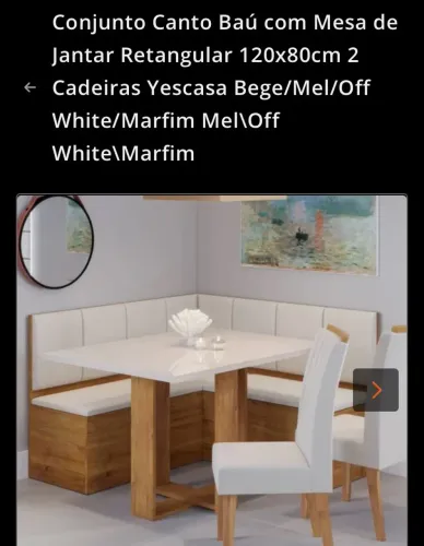 Mesa com banco alemão duas cadeiras