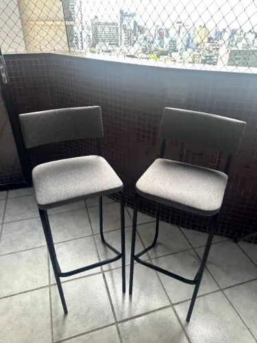 Kit 2 Banquetas Altas Cozinha Balcão 1747 Carraro Preto Bistrô