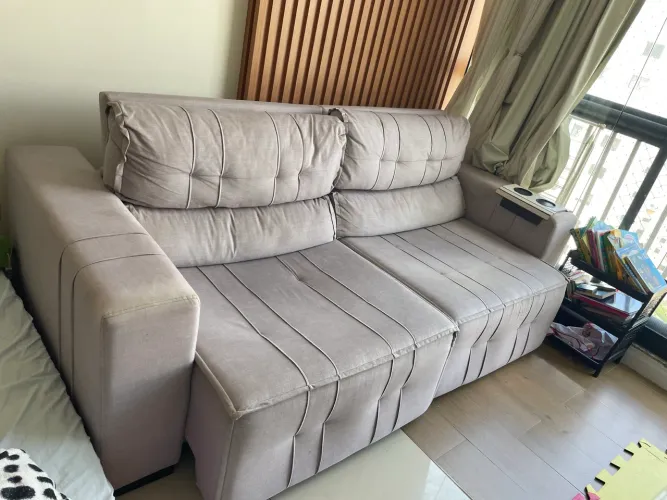 Sofá reclinável e retrátil 2m20 
