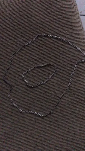 Cordão de prata e pulseira