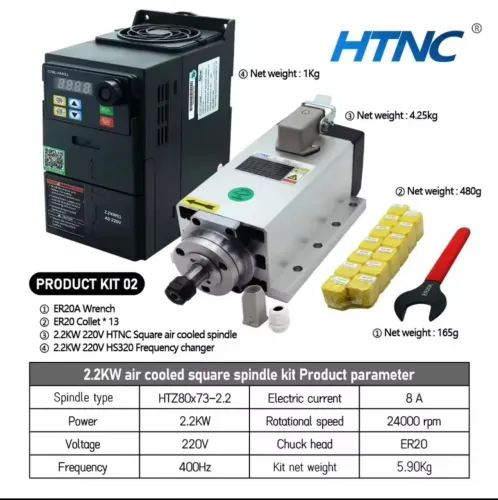 Spindle 3cv com inversor de frequencia
