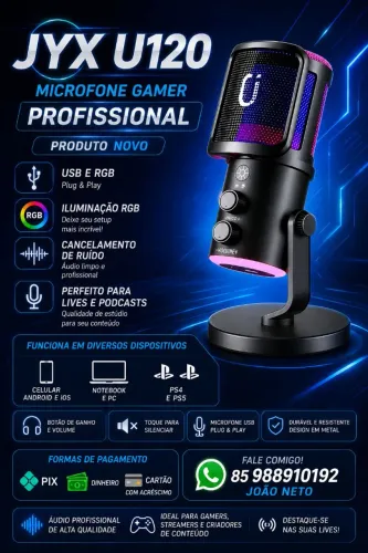 Microfone de mesa jyx u120 novos
