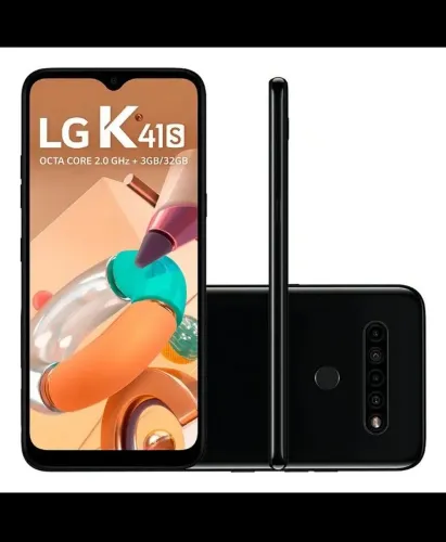 Smartphone LG K41S 32GB Preto 4G Octa-Core 3GB RAM Tela 6,55? Câm. Quádrupla + Selfie 8M