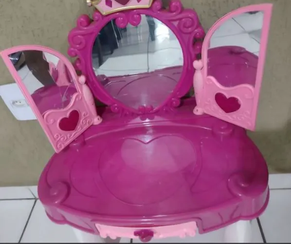 Penteadeira infantil princesas espelho com Um gaveta