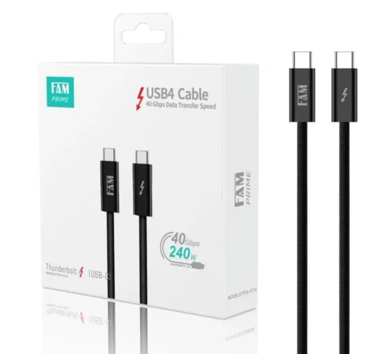 Cabo Dados Thunderbolt 4 Usb-C PD 240w Fam