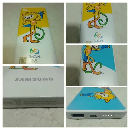 02 Baterias Externa Samsung 2100 mAh - Olimpíadas (USADO)