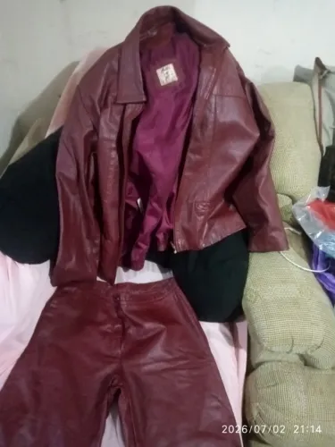 Conjunto de couro legitimo