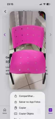 Cadeira rosa