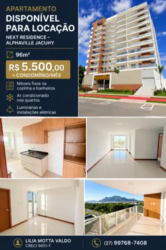 Viver no Next Residence | Locação de Apartamento no Alphaville R$ 5.500 + condomínio/mês