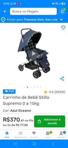Carrinho para bebê