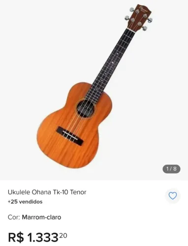 Ukulele Ohana TK-10 (Eletroacústico)