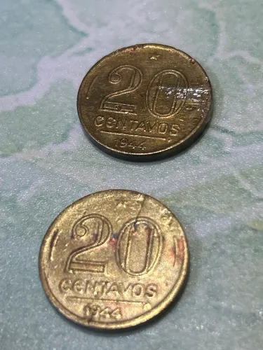 Moeda Brasil 1944 ( 2 moedas)