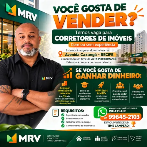 Vaga de emprego | Até R$7.500 por venda