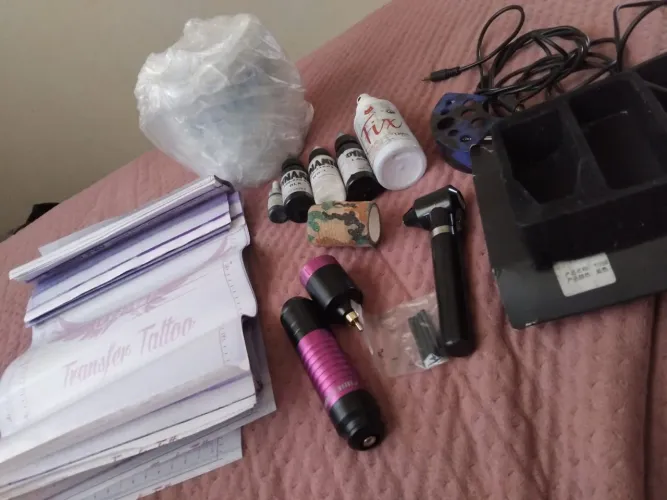 kit tatuagem máquina pen poseidon original