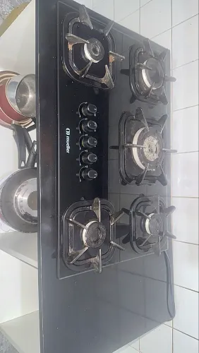 Fogão Cooktop + móvel embutido nele 