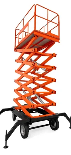 Plataforma elevatória tipo tesoura/elevador 11 metros elevação capacidade carga 300 kgs