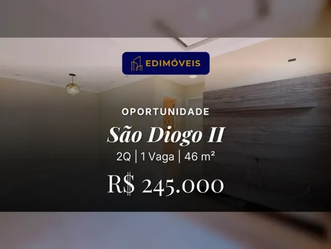 Pronto para morar: Apartamento 2 quartos em São Diogo II com lazer completo