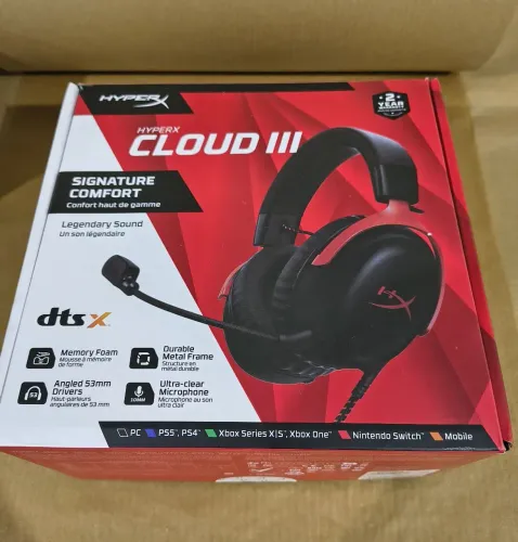 headset HyperX Cloud 3 semi novo sem marcas de uso