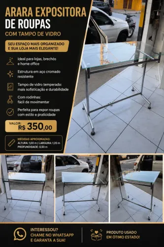 Arara expositora de roupas